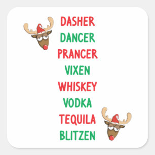 Sticker Carré Dasher Dancer
