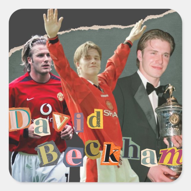 Sticker Carré David Beckham (Devant)
