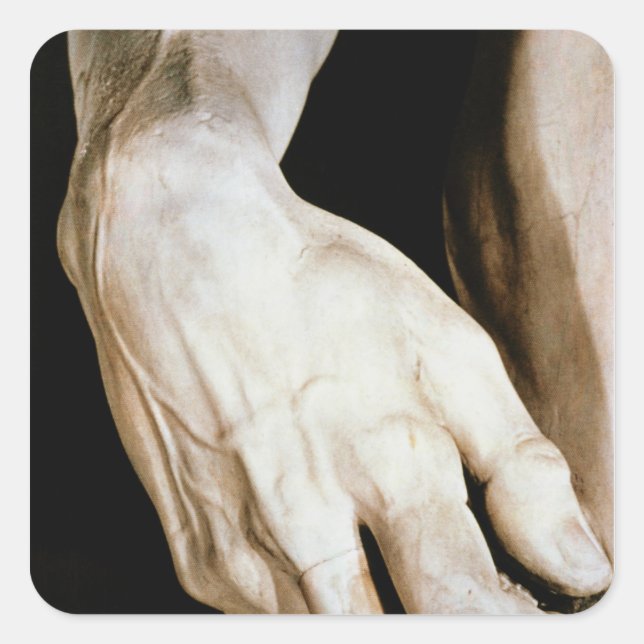 Sticker Carré David par Michelangelo Buonarroti, 1501-04 (Devant)