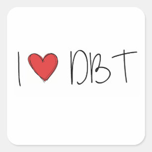 STICKER CARRÉ DBT - J'AIME DBT