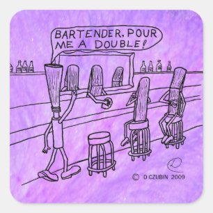 Sticker Carré de barre de roseau