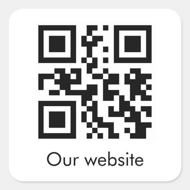 Sticker Carré de code QR personnalisé (Devant)