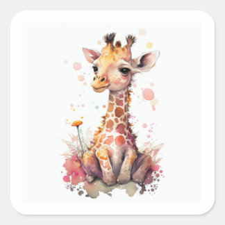 Sticker Carré de la Giraffe pour bébé