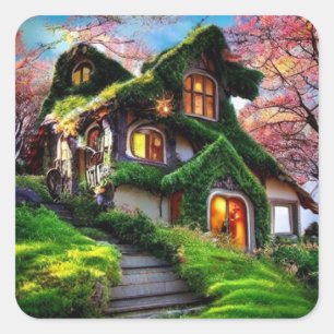 Sticker Carré de la maison mystérieuse Fairytale