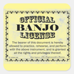 Sticker Carré de licence Banjo