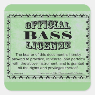 Sticker Carré de licence basse