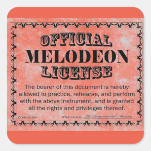 Sticker Carré de licence Melodeon