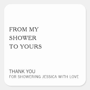 Sticker Carré De Ma Douche À La Vôtre Cadeau De Remerciement De 