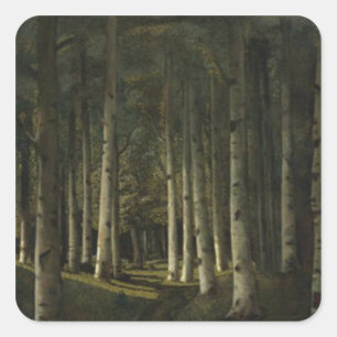 Sticker Carré de peinture Arkhip Kuindzhi Arbres