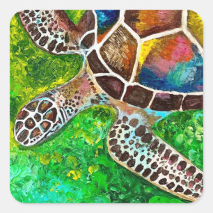 Sticker Carré de tortue