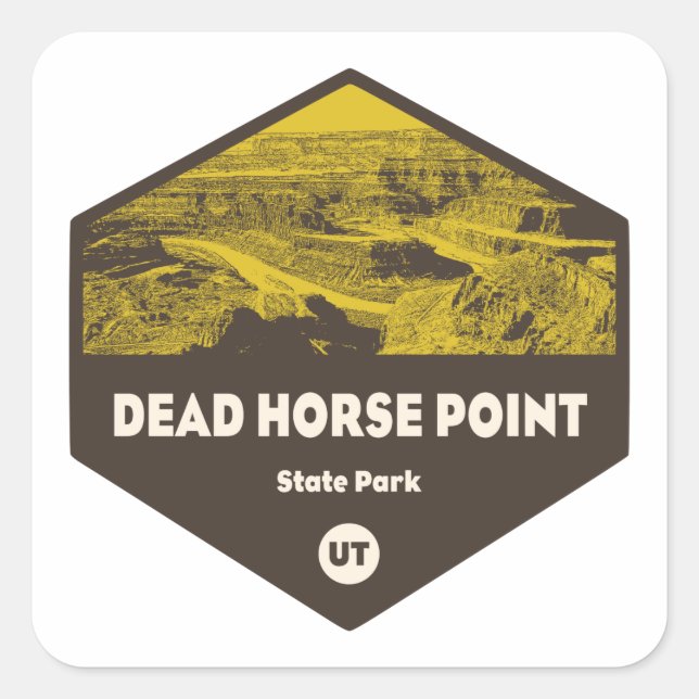 Sticker Carré Dead Horse Point State Park Utah (Devant)