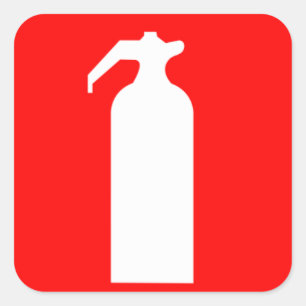 Sticker Carré Décalage d'extincteur