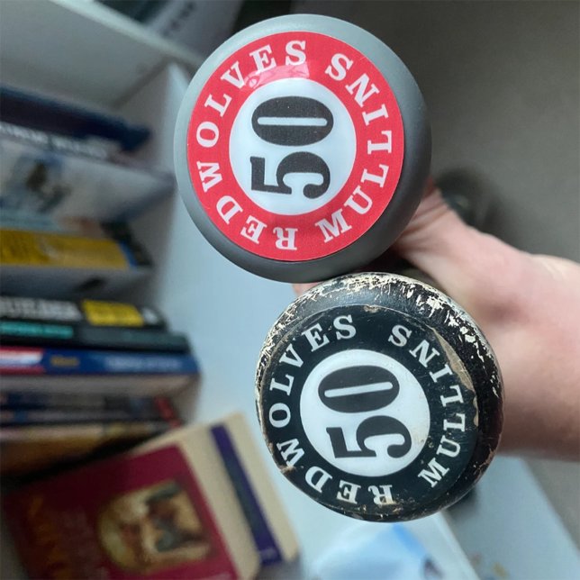 Sticker Carré Décalage personnalisé des boutons de baseball (Créateur téléchargé)