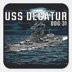Sticker Carré Décatur, destroyer de missiles guidés