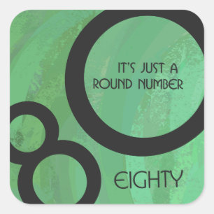 Sticker Carré Décennie verte 80e anniversaire