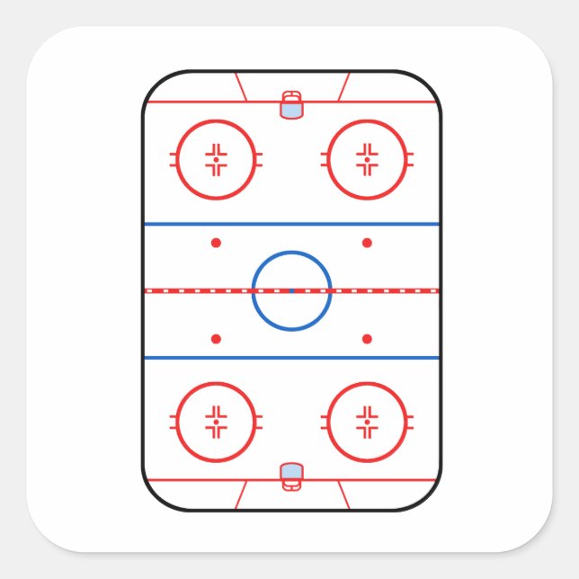 Sticker Carré Décodeur de jeux de hockey (Devant)