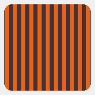 Sticker Carré Décor De Style Rétro Brûlé Orange