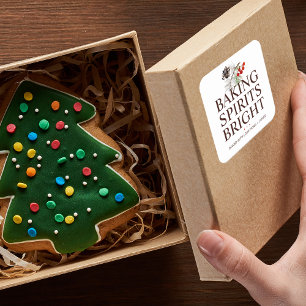 Sticker Carré Décoration de Noël pour la cuisson des esprits lum