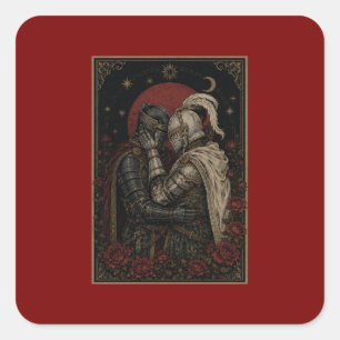 Sticker Carré Décoration murale de chambre pour amoureux de chev