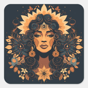 Sticker Carré Déesse