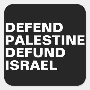 Sticker Carré Défendre la Palestine pour le remboursement d'Isra