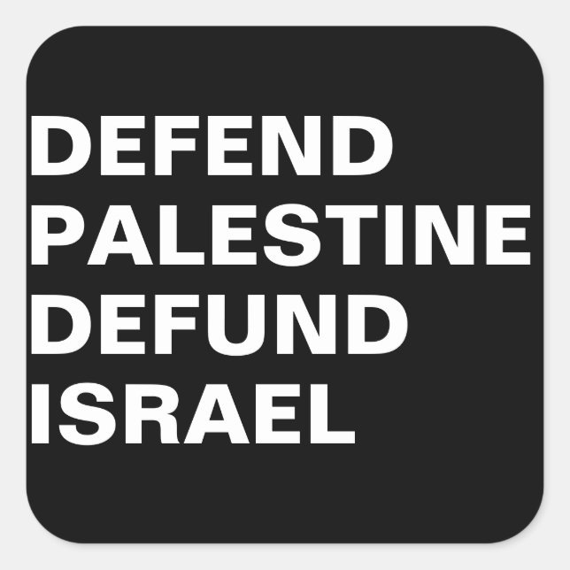 Sticker Carré Défendre la Palestine pour le remboursement d'Isra (Devant)