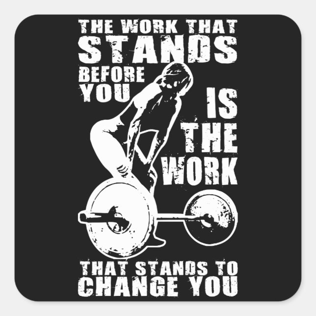 Sticker Carré DÉFI - Motivation de l'entraînement des femmes (Devant)