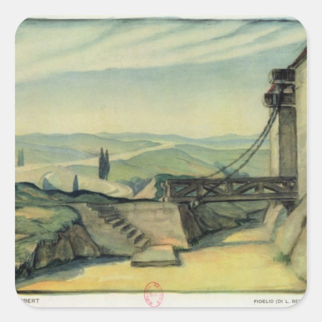 Sticker Carré Définir la conception de l'acte II de l'opéra "Fid (Devant)