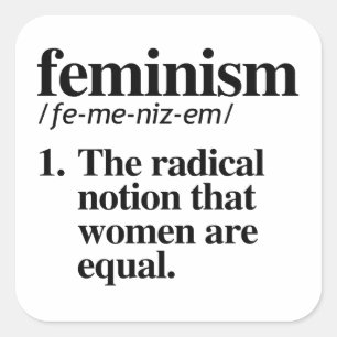 Sticker Carré Définition du féminisme