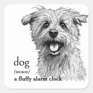 Sticker Carré Définition d'un chien