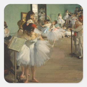 Sticker Carré Degas Classe Danse Danseurs de ballet Ballerina Ar