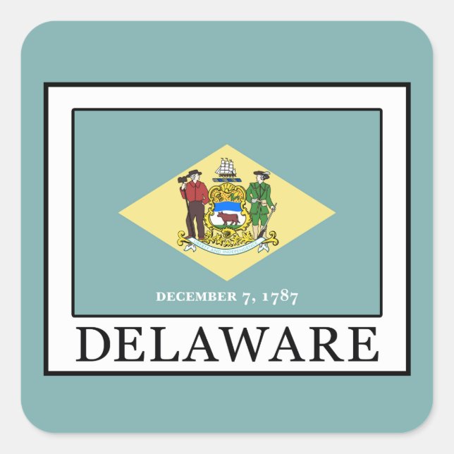 Sticker Carré Delaware (Devant)
