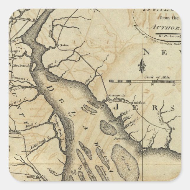 Sticker Carré Delaware 2 (Devant)