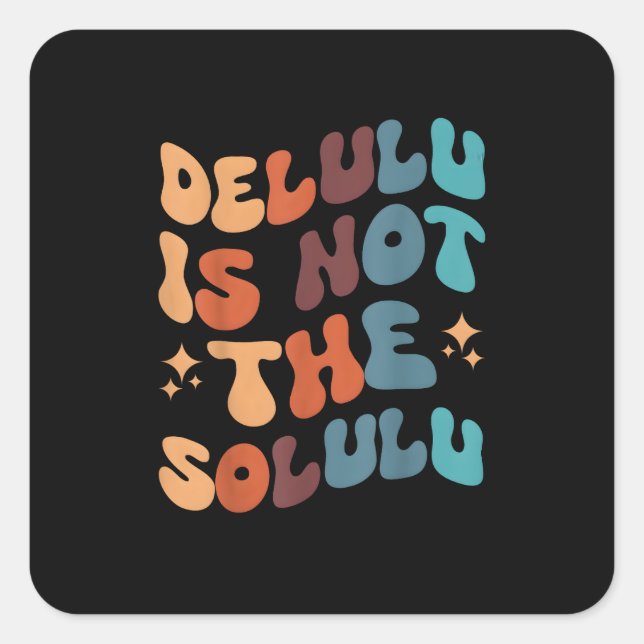 Sticker Carré Deluluu fait tourner le monde (Devant)