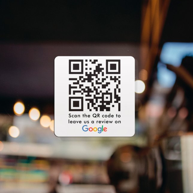 Sticker Carré Demande de Google Reviews avec code QR (Créateur téléchargé)