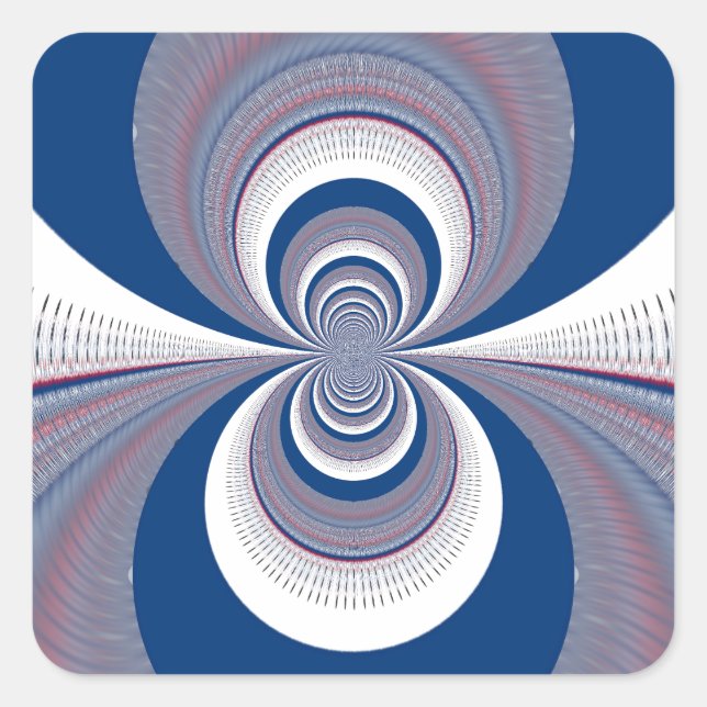 Sticker Carré Demi bleu (Devant)