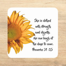 Demi-tournesol Proverbes 31:25 Bible Verse Personn