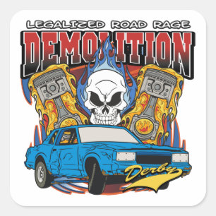 Sticker Carré Démolition Derby
