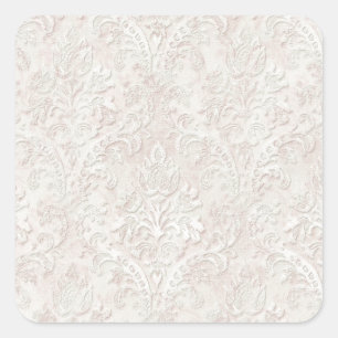 Sticker Carré dentelle rose molle
