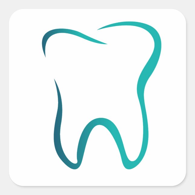 Sticker Carré Dentistère dentaire Image Médicale (Devant)