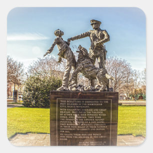 Sticker Carré Des soldats à pied dans Kelly Ingram Park