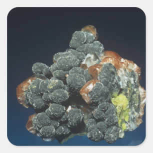 Sticker Carré Descloizite sur Calcite