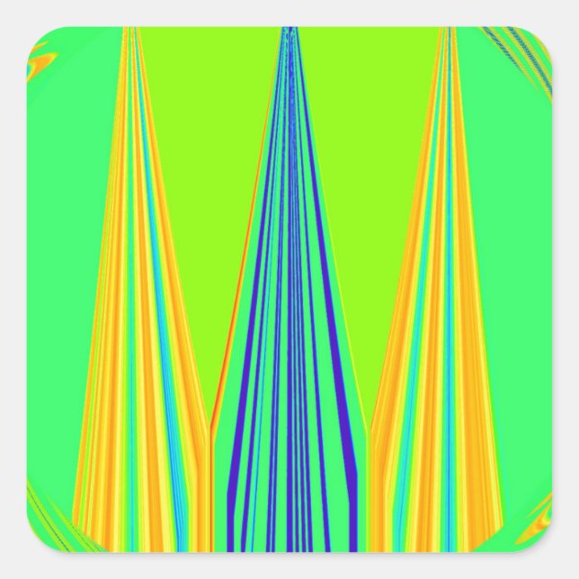 Sticker Carré Design d'art Motif géométrique Edgy (Devant)