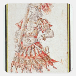 Sticker Carré Design de costume pour Carousel, c.1662