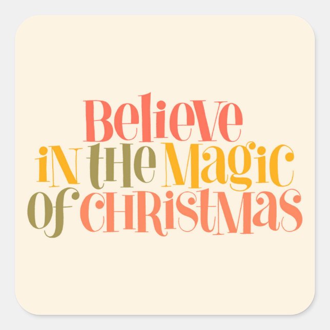 Sticker Carré Design de mode de vie lent (Devant)