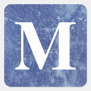 Sticker Carré Design Denim Washed #12 @ Emporio Moffa