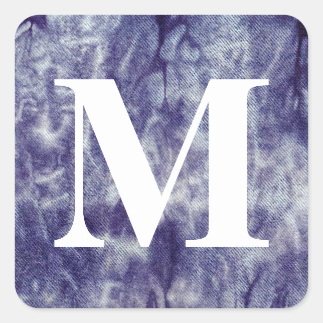 Sticker Carré Design Denim Washed #6 @ Emporio Moffa (Devant)