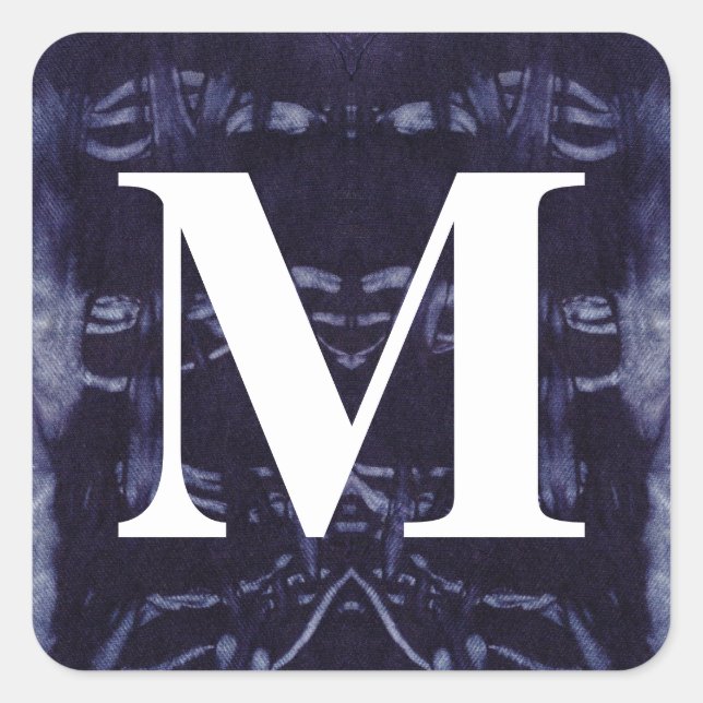 Sticker Carré Design Denim Washed #8 @ Emporio Moffa (Devant)