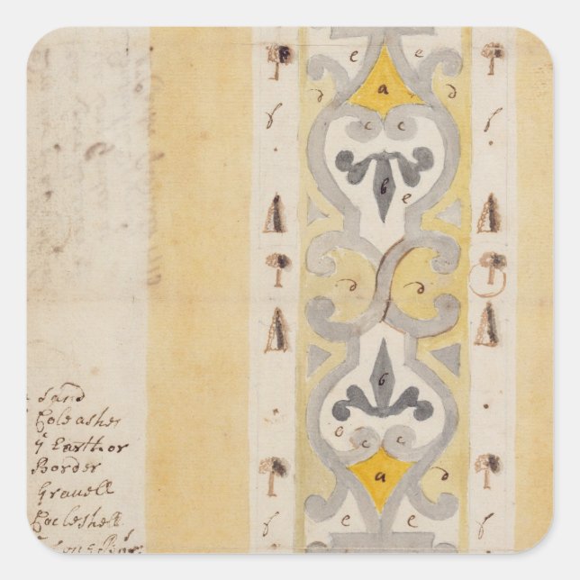 Sticker Carré Design for a Knot Garden, Bush Hill, near Edmonton (Devant)