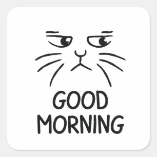 Sticker Carré design matinal